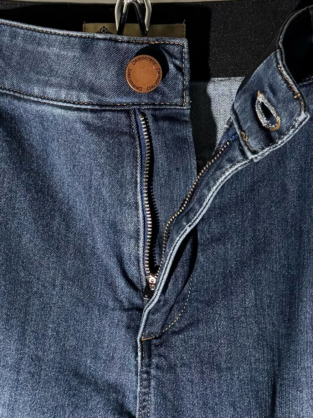 Democracy SkyRise Absolution Wide Leg Jeans Cargo Mid Blue Wash Size 14 - Picture 8 of 11